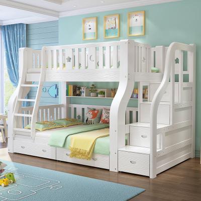 China Decorate Bedroom Kids Bunk Wooden Bunk Bed With Slide Princess Girls Bedroom Children's Bed for sale