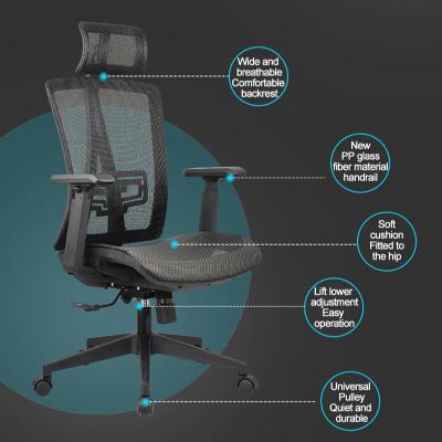 China (Size) Adjustable Computer Desk Mesh Chair For Commercial Office Ergonomics Furniture for sale