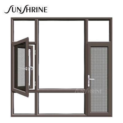 China High End Thermal Break Aluminum Swing Casement Door With Aluminum Window for sale