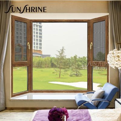 China New Style Swing Tempered Glass Balcony Aluminum Bay Window for sale