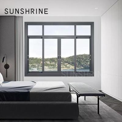 China Sliding Thermal Break Aluminum Glass Sliding Window Double Glazed Window for sale