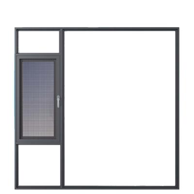 China Hot Sale New-Ventilation System Sliding On Tempered Glass Window Aluminum Frame Double Sliding Glass Windows for sale