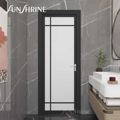 China modern interrio rbath room casement door for bathroom room cheap price allumunum casement door for sale