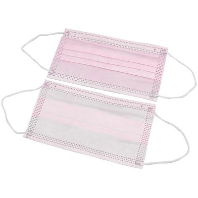 China Custom Non Woven Pink Face Mask Eco-friendly Disposable Earloop 3 Ply Face Mask Medical Disposable Face Mask for sale