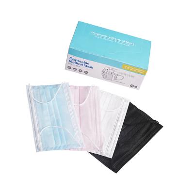 China Eco-friendly Manufacturer Supply Foldable Disposable Earloop 3ply Nonwoven Face Mask for sale