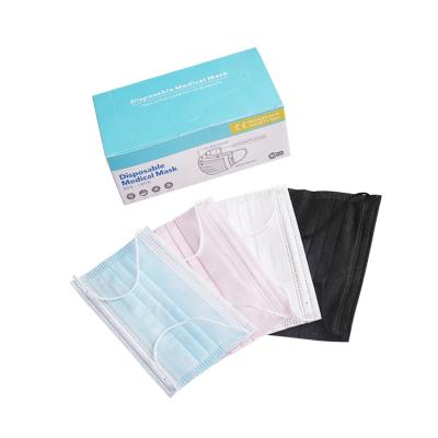 China Eco-friendly Disposable Dust 3 Ply Nonwoven Safe Elastic Earloop Face Adult Masks for sale