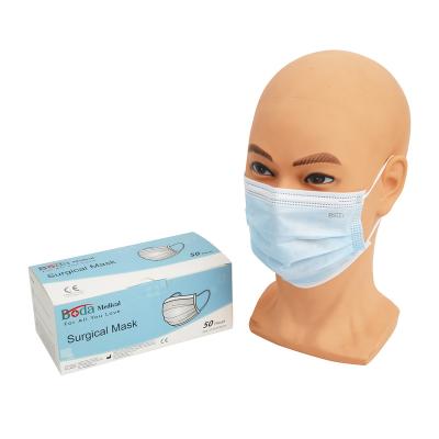 China All Medical Disposable Face Masks 3 Layers Nonwoven Medical Face Mask for sale