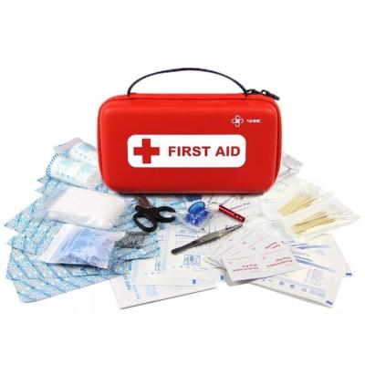 China Medical Equipment Mini Tactical First Aid Kit Metal Drive Travel Outdoor Home Using Red Portable First Aid Kit for sale