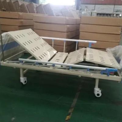 China Foldable PE Hospital Bed Hospital Table Bed Two Function Adjustable Hospital Bed for sale