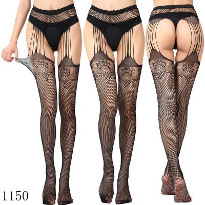 China Wholesale Breathable Women's Body Stockings Sexy Thigh High Jacquard Mesh Stockings Silk Eye Stockings for sale