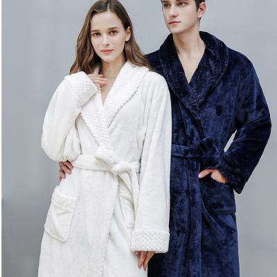 China Ladies Night Thermal Bathrobe Ladies Sleepwear Brand Luxury Flannel Pajamas Bathrobe Thicken Allure Ladies Thermal Bathrobe for sale