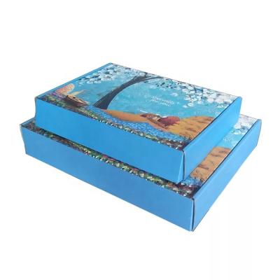 China Custom Corrugated Packaging Book Mailer Box Recyclable With Seal Seal Strip for sale