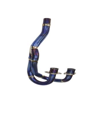 China Titanium Stainless Steel Blue Color Motorcycle Exhaust System Muffler Exhaust Pipe Muffler or For Honda XR250 for sale