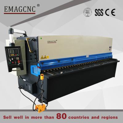 China MS SS AL 4 x 2500mm hydraulic CNC plate cutting machine controlled by E21S system for sale