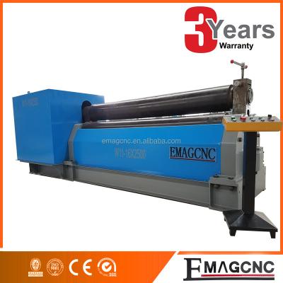 China Roll Bending Roller Symmetrical Sheet Metal Plate 16mm*2500mm Bending Machine With 3 Rollers for sale