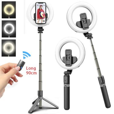 China Plastic Light Ring Lamp Ringlight With Stand LED Selfie Ring Light Dimmable With Tripod Selfie For Mobile Phone Studio for sale