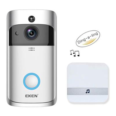 China Wireless Doorbell Ring Wi-Fi Enabled Video Video Intercom Monitor Android Smart Door Bell V5 Phone Call Recording for sale