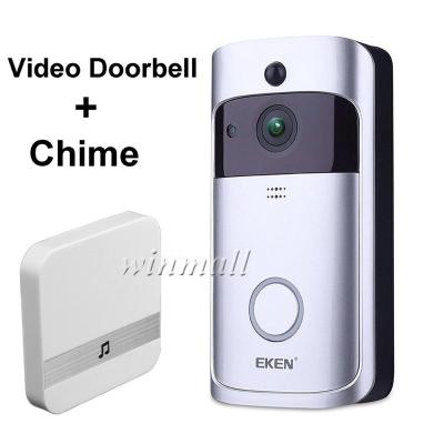 China EKEN V5 Smart Video Doorbell + Chime 720P Wifi Indoor Security Camera Real Time Night Vision, PIR Motion Detection APP Control V5 for sale