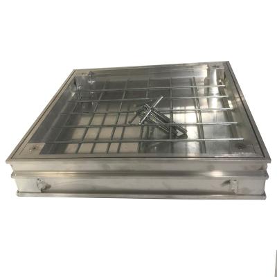 China FACTA Aluminum Alloy Belgium Manhole Cover Recessed Aluminum Manhole Cover Customize Inspection Drain Stainless Steel Manhole Frames for sale