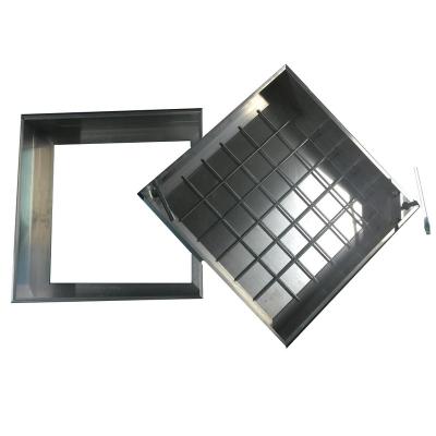 China Road Double Seal Square Recessed Aluminum Manhole Covers and Frames, Galvanized Stainless Steel Manhole Drain for sale