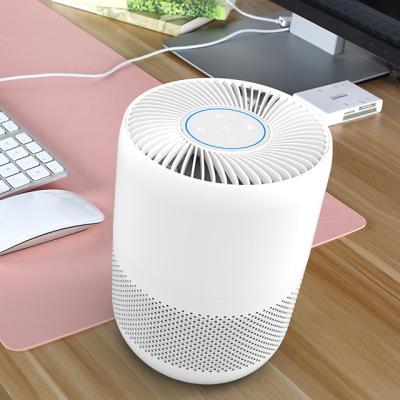 China Wifi Control Manufacturer Wifi Air Quality Indicator HEPA Filter Portable Desktop Air Purifier for sale