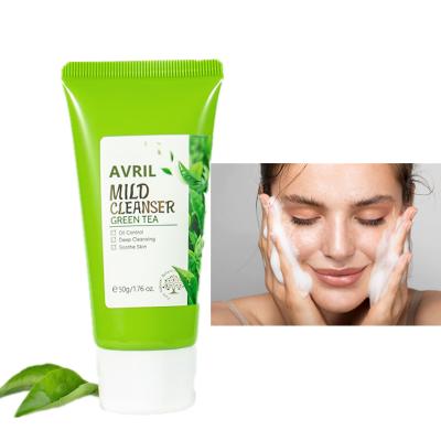 China Black Solvent Green Tea Facial Main Detergent Moisturizing Foam Detergent Cleansing Face Wash Facial Cleansing Cream for sale