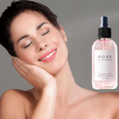 China Korean Private Label Rose Toner Hydrating Facial Toner Skin Care Mist Repair Hydrate Rose Water Rose Water 100% Natural Organic for sale