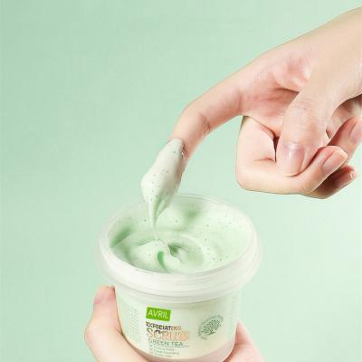 China Exfoliator Skin Care Deep Cleansing Face Scrub Exfoliating Sugar Green Tea Body Scrub for sale