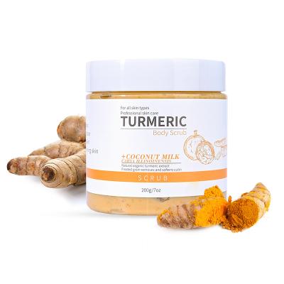 China Face Plant Extract Turmeric Scrub Removal Acne Scars Dark Spots Turmeric Body Scrub Exfoliate Glowing Turmeric Skin Sugar Scrub for sale