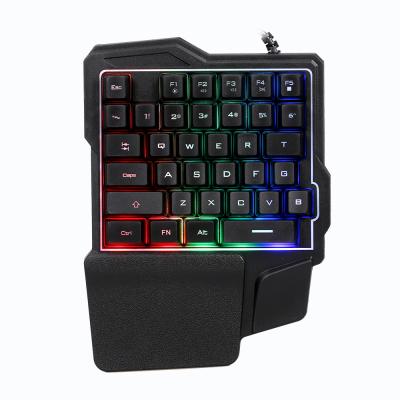 China Ultra Thin Laptop Keyboard Mini One-Handed Small Wired Gaming Keyboard for Gaming and Accountant for sale