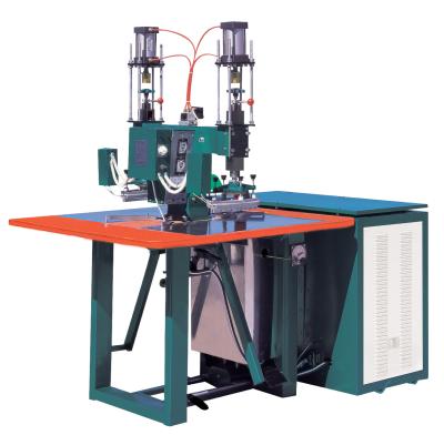 China JINGSHUN Brand Double Head HF Welding Machine CE CE PVC Welding Machinery For Garment Label for sale