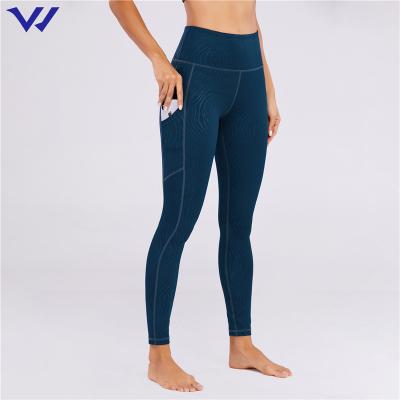 China WensFashion Breathable Hot Sexy Activities Yoga Pants With Pocket Sexy Shiny Compression Gaiters for sale