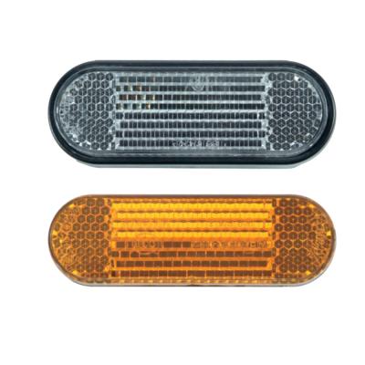 China Road Safety Waterproof Amber Side Reflectors Customized With Curved Base for sale