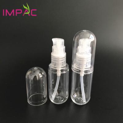 China Personal Care All 30ml PET Hair Serum Bottle Clear Plastic With Pump Dispenser for sale