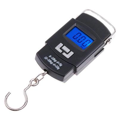 China With Tray Mini Hanging Hook Luggage Weight Scale Travel 50kg/110lb Digital Portable Luggage Hanging Scale for sale