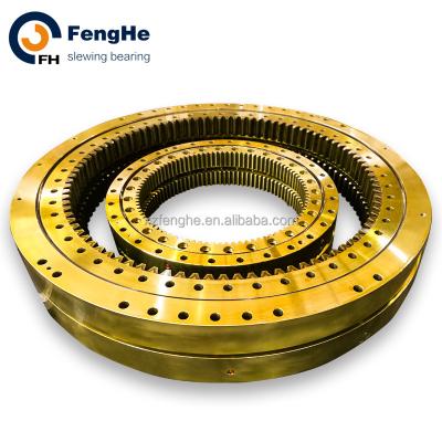 China Hotel Heavy Duty Three Row Roller Turntable Swivel Bearing External Gear 131.50.1250 for sale