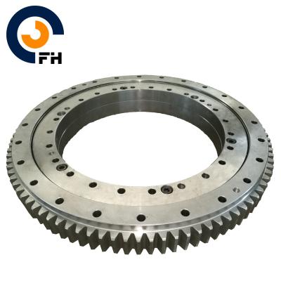 China Four point contact slewing ring bearing, Precision-crafted slewing bearings, drives and gears for sale