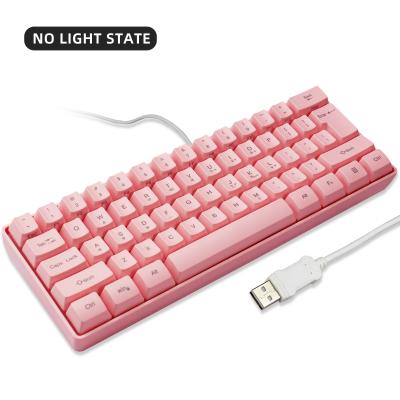 China Plug & Play Pink Wired Keypad V700 Keyboard Gaming Keyboard LED Light Key Ergonomic Multimedia Design For PC Laptop Computer for sale