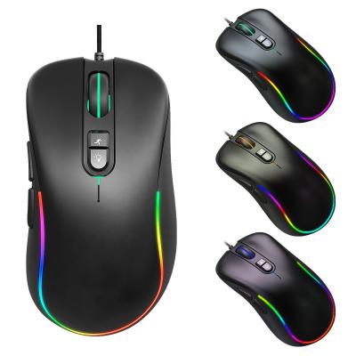 China 3D RGB Gaming Mouse Wired Mouse Programmable Adjustable DPI 1000/1600/2400/3200/4800/6400 for sale