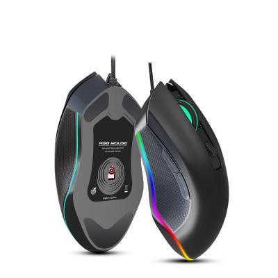 China A866 Game Gaming Personal Wired Mouse RGB Light Switchable DPI 1000-1600-3200-6400 For PC Laptop Computer for sale