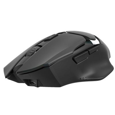 China Ergonomic Black Wireless Mouse Backlight Gaming Rechargeable Breathing Mouse for sale