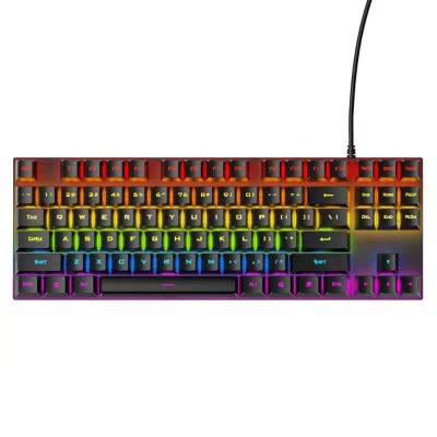 China Illuminated Numeric Keypad 87key Notebook RGB Gaming Keyboard Server Computer Server Portable Keyboard 16 Modes for sale