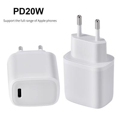 China Mobile phone factory outlet charger usb fast type c palladium 20W palladium charger for phone12 13 for sale