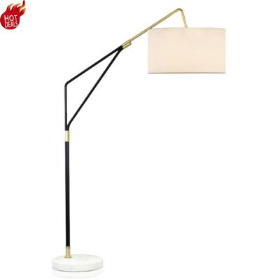 China Post modern best price customization white fabric lampshade with metal body floor lamp wholesale from china for sale