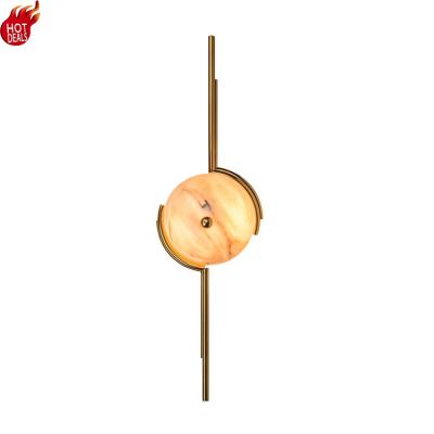 China Simple Feeling Modern Test Full Touch Lamp Marble Disc Background Wall Lamp Manufacturer In China for sale