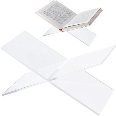 China Luxury Clear Acrylic Book Stand Open Open Acrylic Book Stands For Display for sale