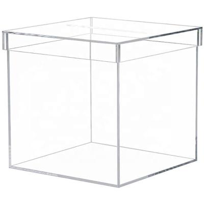 China Luxury Clear Acrylic Gift Box Wedding Card Box Wedding Invitations Luxury Box for sale