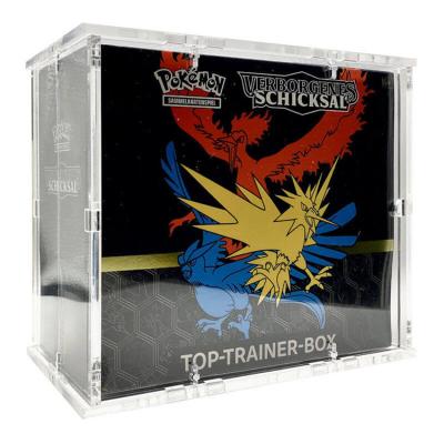 China Cheap acrylic pokemon box pokemon booster display case mtg luxury acrylic booster box ETB for sale