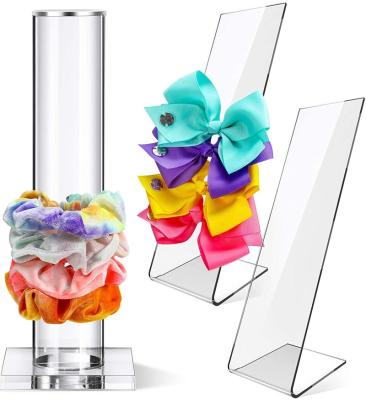 China Luxury Acrylic Scrunchie Stand Holder Hair Scrunchie Display Boards for sale