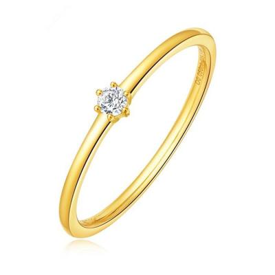 China JINGJO Fashion Women Jewelry Manufacturer Eco-friendly CZ Ring 925 Sterling Silver Tiny Three Stone Rings for sale